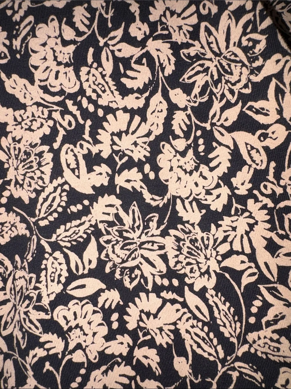 Pact Paisley Blossoms Black Fit & Flare Organic Cotton Dress size M